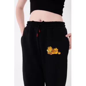 Arnay Üç İplik Baskılı Eşofman Pantolon - Siyah