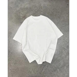 Arnay Unisex Basic Bisiklet Yaka Oversize T-shirt - Beyaz