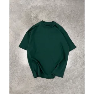 Arnay Unisex Basic Bisiklet Yaka Oversize T-shirt - Haki