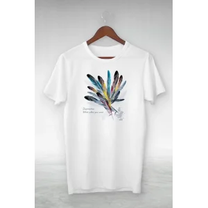 Arnay Unisex Baskılı Oversize T-shirt - Beyaz