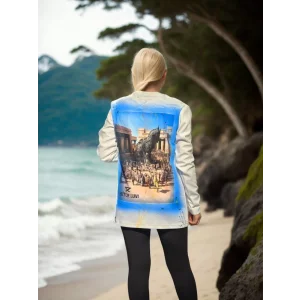 Arnay Unisex Bisiklet Yaka Uzun Kollu T-shirt - Beyaz