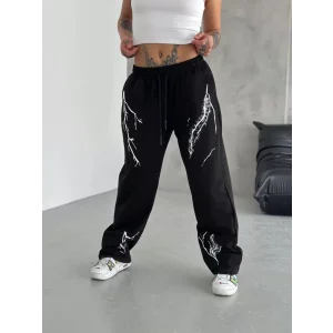 Arnay Unisex Dijital Baskılı Eşofman Altı - Siyah