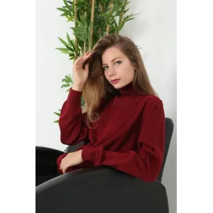 Arnay Unisex Tam Boğazlı Balıkçı Yaka Dokuma Triko - Siyah