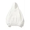Arnay 3 İplik Pamuklu Unisex Kapşonlu Sweetshirt - Beyaz
