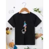Arnay Çocuk Unisex Baskılı T-shirt - Siyah