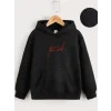 Arnay Çocuk Unisex Kapüşonlu The End Baskılı Sweatshirt - Siyah