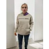 Arnay Kadın Baskılı Kapüşonlu Sweatshirt - Gri