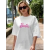 Arnay Kadın Baskılı Oversize T-shirt - Beyaz