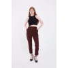 Arnay Kadın Tam Kalıp Basic Eşofman Pantolon - Bordo