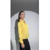 Arnay Kadın Uzun Kollu Düğmeli Buluz Gömlek - Sarı