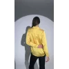 Arnay Kadın Uzun Kollu Düğmeli Buluz Gömlek - Sarı