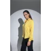 Arnay Kadın Uzun Kollu Düğmeli Buluz Gömlek - Sarı