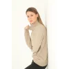 Arnay Kadın Yarım Balıkçı Yaka Triko Kazak - Bej