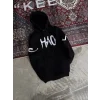 Arnay Kışlık Üç İplik Kapşonlu Baskılı Sweatshirt - Siyah