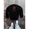 Arnay Oversize Üç İplik Bisiklet Yaka Baskılı Sweatshirt - Siyah