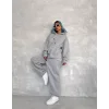 Arnay Üç İplik Kapüşonlu Eşofman Takım - Gri