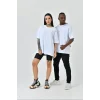 Arnay Unisex Basic Bisiklet Yaka Oversize T-shirt - Beyaz