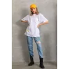 Arnay Unisex Baskılı Oversize T-shirt - Beyaz