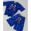 Arnay Unisex Çocuk Dijital Baskılı Şortlu Takım - Mavi