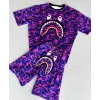 Arnay Unisex Çocuk Dijital Baskılı Şortlu Takım - Mor