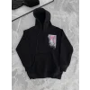 Arnay Uzun Kol Kapüşonlu Ön Ve Arka Baskılı Sweatshirt - Siyah