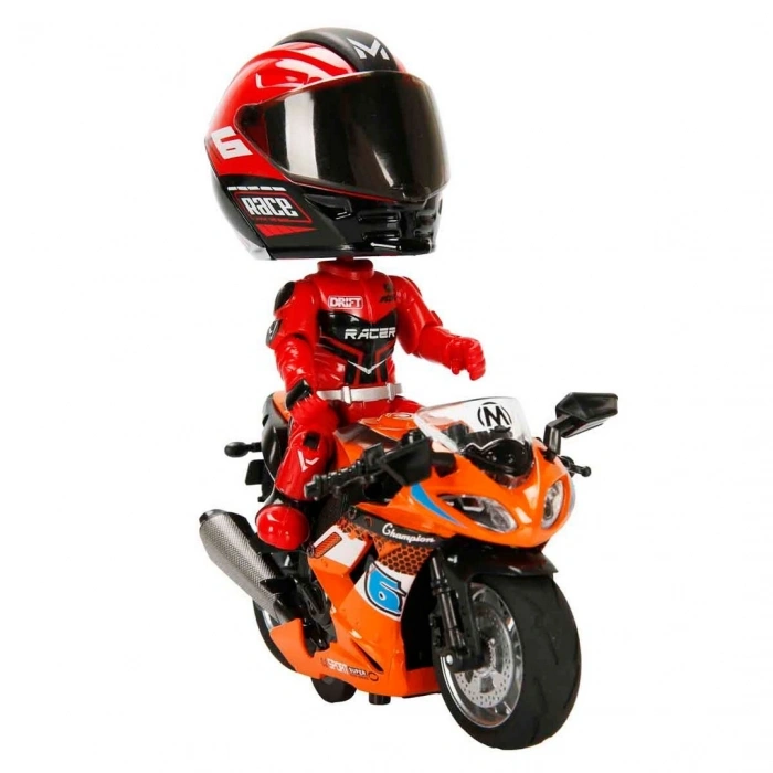 1:14 Sesli ve Işıklı Die Cast Çek Bırak Yarış Motosikleti