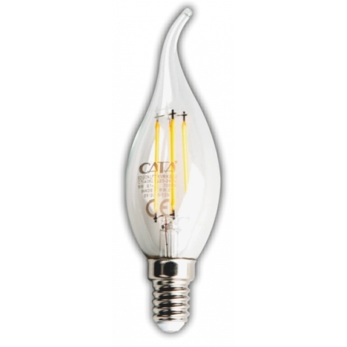 1 Adet CATA CT 4064 Kıvrık Led Rustik Ampul 7W 3200K Gün Işığı E14 Duy