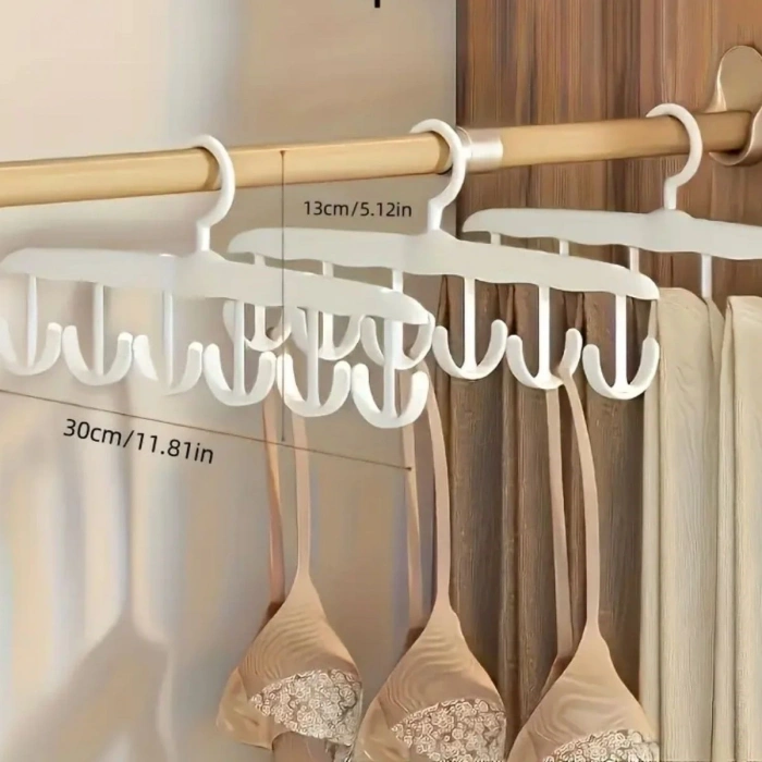 1 Adet Yer Tasarruflu 6 Kancalı Plastik Dolap İçi Düzenleyici Pratik Askı (5047)