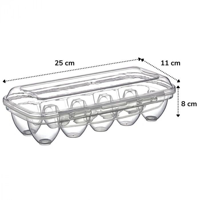 10 Bölmeli Kilitli Kapaklı Yumurtalık Saklama Kutusu YU110 (5047)