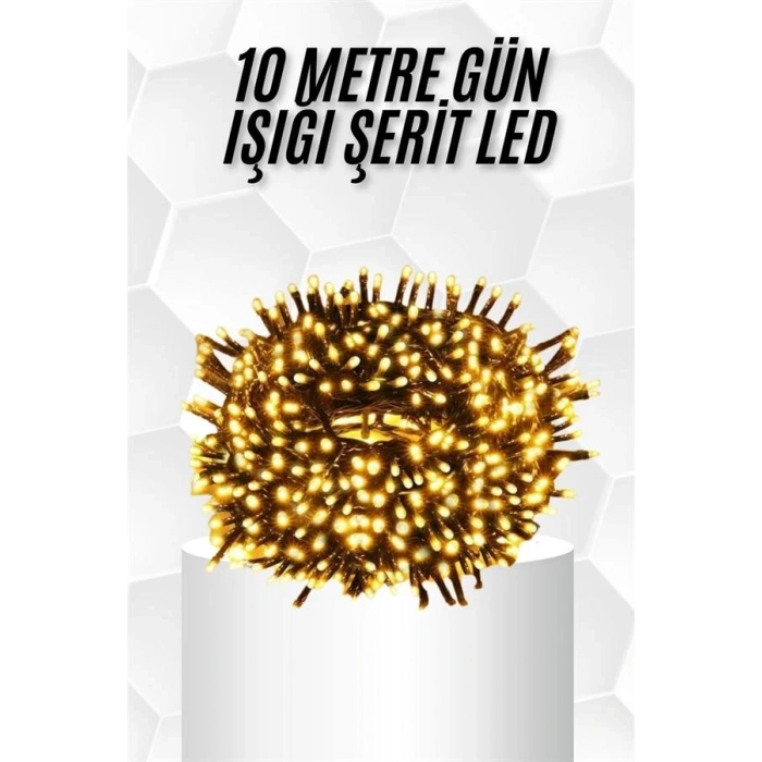 10 Metre Led Işık Gün Işığı Her Ortama Uygun Ampüllü