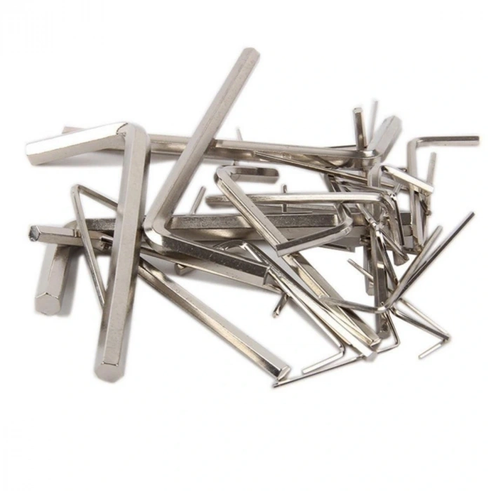 10 Parça Çelik Alyan Seti Kısa Düz Köşe Alyan Anahtar Takımı (5047)