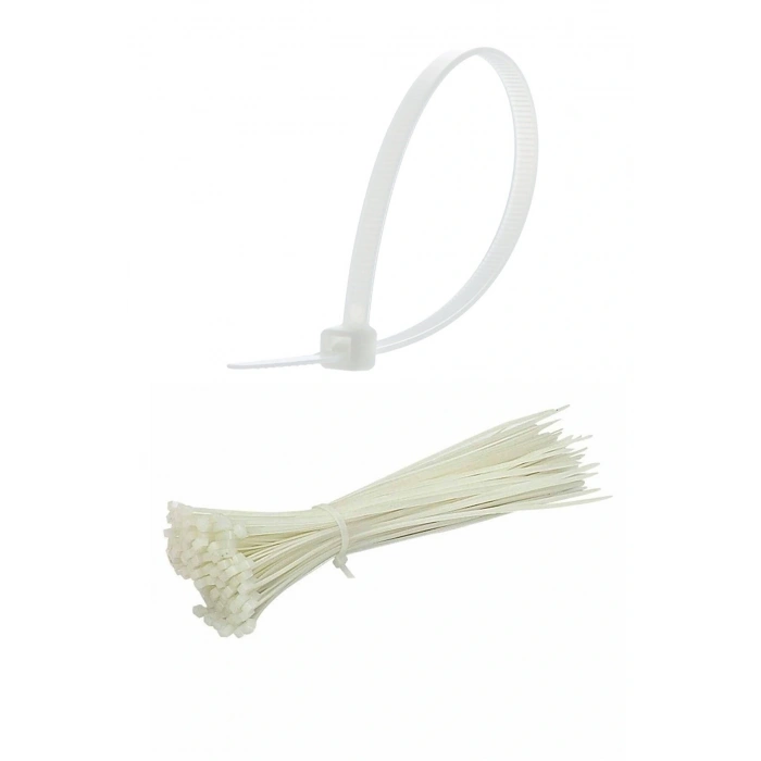 100 Adet Plastik Cırt Kelepçe Kablo Bağı Kablo Düzenleyici-4.8 X 380 MM (5047)