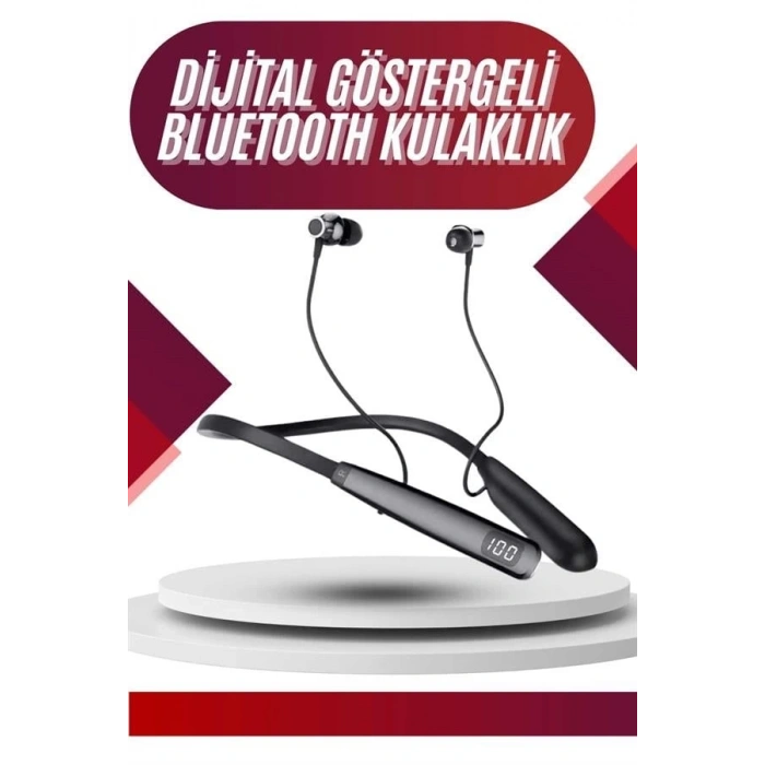100 Saat Bluetooth Kulaklık Dijital Göstergeli ANC Özelliği Kablolu