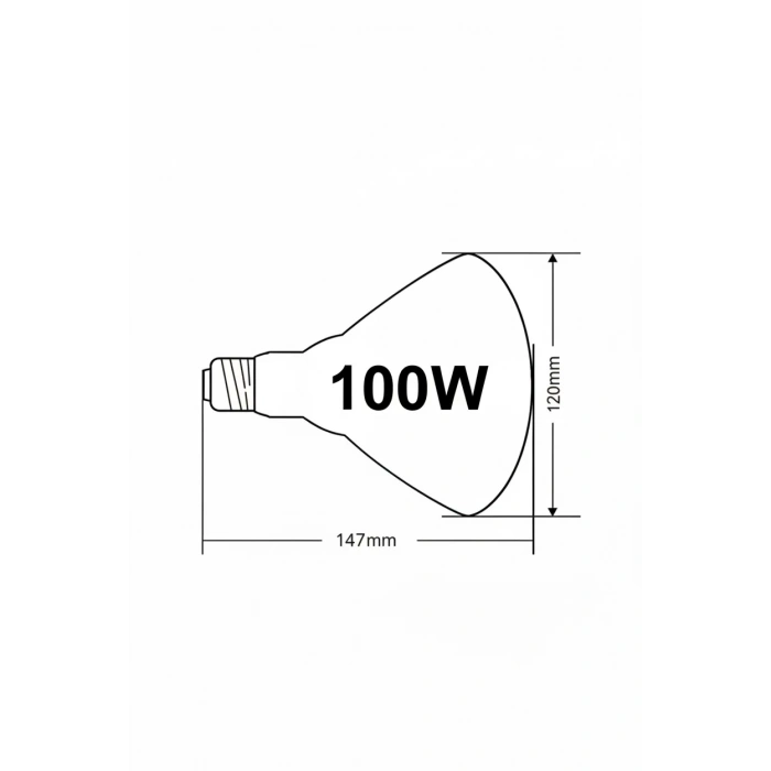 100W Isıtıcı Ampul Kırmızı Isı Lambası Civciv Kümes Kuluçka E27 Duy Isıtma Ampulü