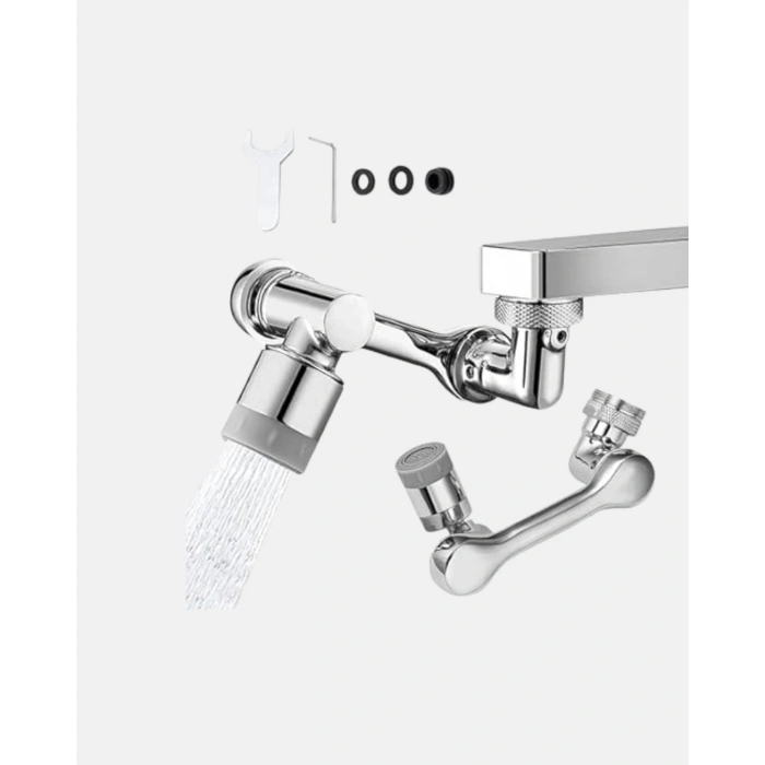 1080° Dönebilen Musluk Ucu – Su Tasarruflu, Esnek ve 360° Çift Eksenli Başlık (Kopya)