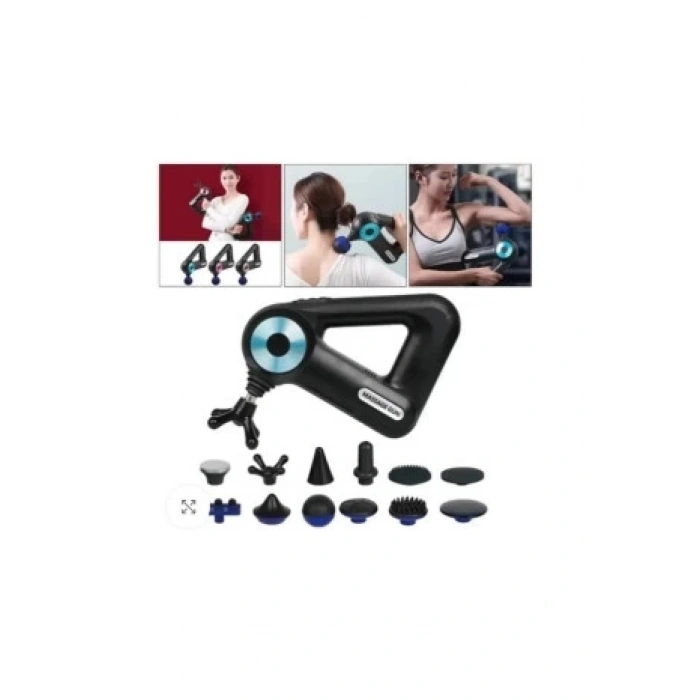 12 Başlıklı Profesyonel Masaj Sı Sporcu Masaj Aleti Seti  6 Hızlı Şarjlı Masaj