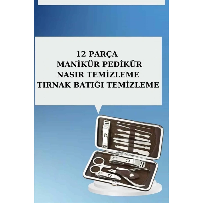 12 Parça El Ayak Temizleme Pense Kir Temizleme Aparatı Kaş Cımbızı