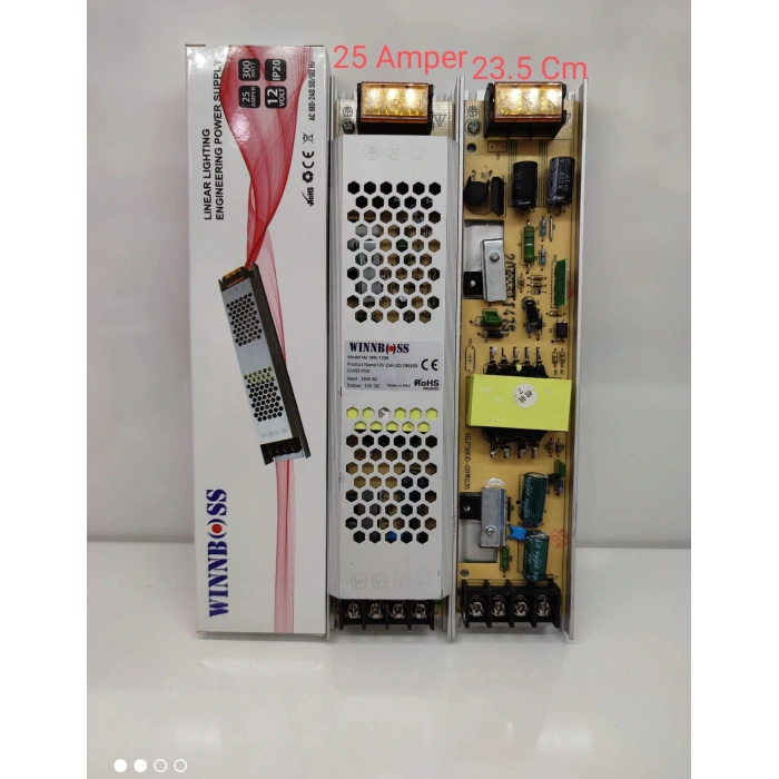 12V-25A-300W-IP20 ULTRA SLİM TRAFO (5047)