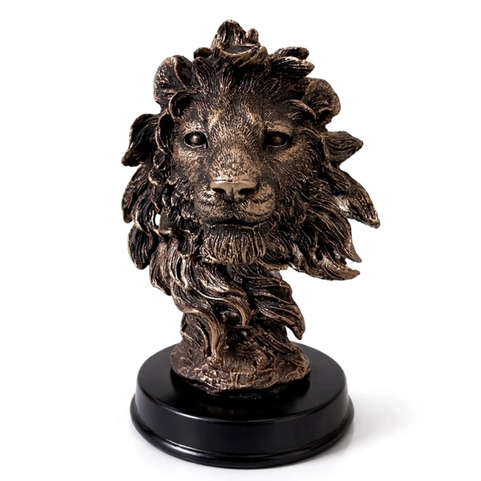 13x9 cm Polyester Aslan Büstü