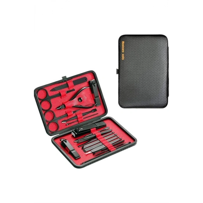 17 Parça Manikür Seti El ve Ayak Bakımı Törpü Cımbız Tırnak Temizleme