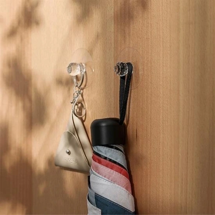 2 Adet Kristal Kendiliğinden Güçlü Yapışkanlı Kulp Askısı Tutma Kolu (5047)