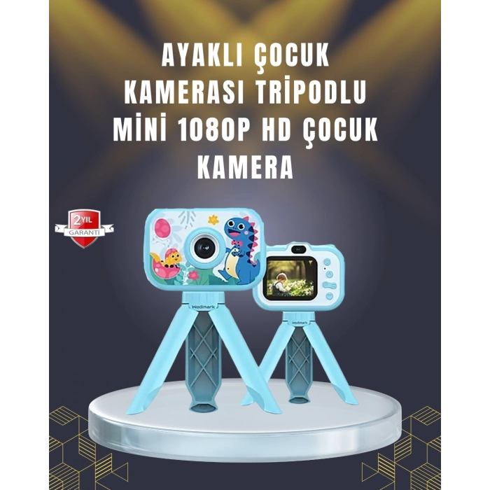 2 inç Ekranlı Çocuk Kamerası – Çizgi Film Efektli ve Müzik Çalar Özellikli