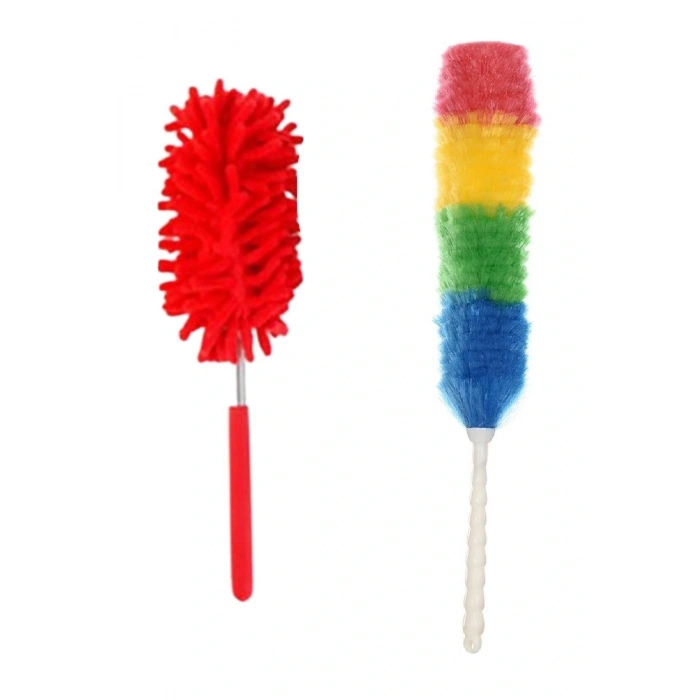 2 li Set Mikrofiber Teleskobik Toz Alma -Antistatik Toz Püskülü Duster (5047)