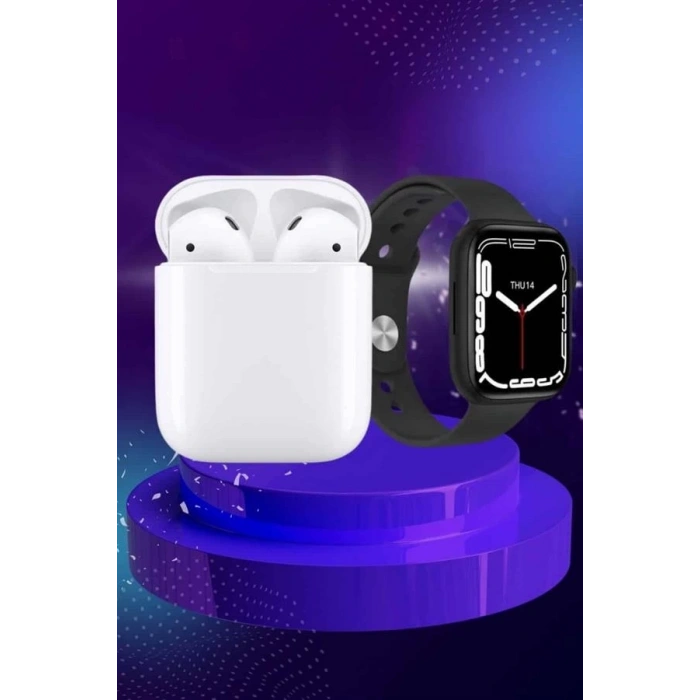 2025 Model Akıllı Saat ve 2.Nesil TWS Bluetooth Kulaklık ANC Özelliği Amoled Ekran