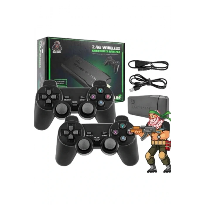 2.4g Uyumlu Kablosuz Çift Kol Atari Retro 20000 Oyun Game Stick