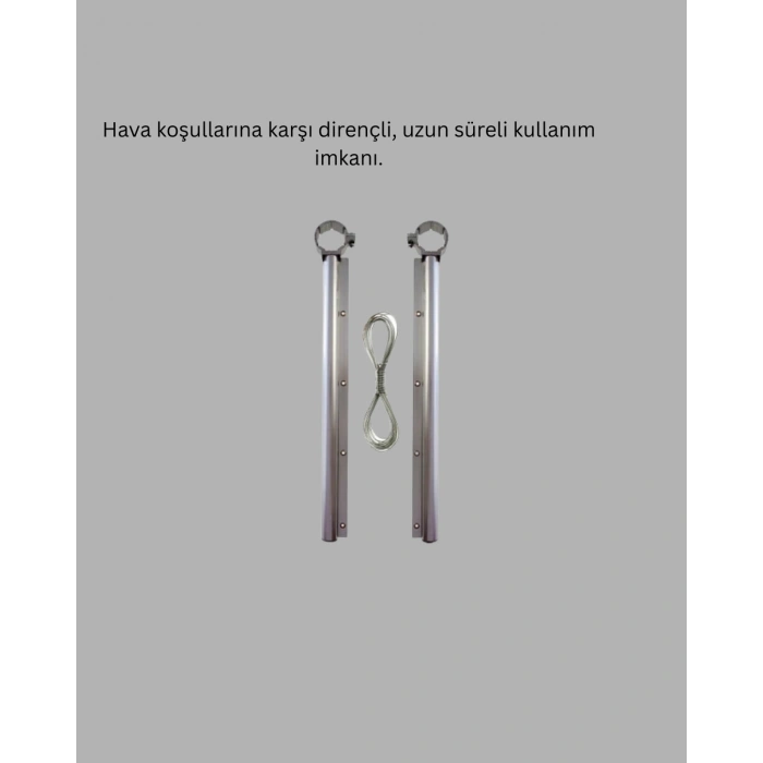 25x60 Balkon Askılığı Kare Demir Uyumlu Hava Dayanıklı Çamaşır Askısı