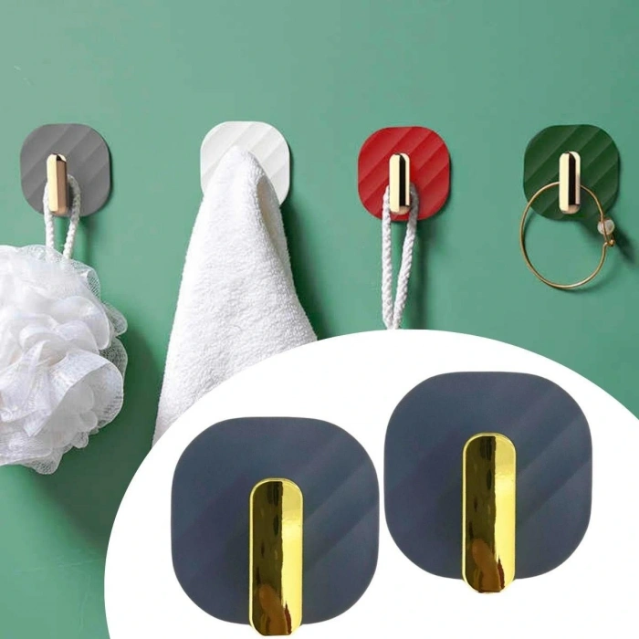 2li Yapışkanlı Retro Askılık Dolap Kapak Kulpu Gri (5047)