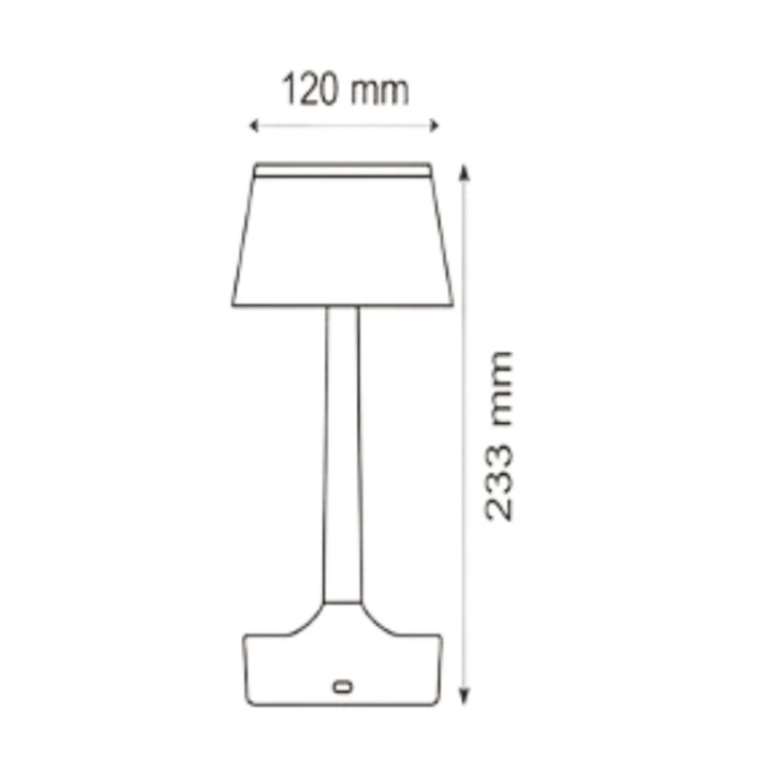 3 Işık Renkli Şarjlı Dim Edilebilir Lüks Masa Lambası Gece Lambası Siyah Renk