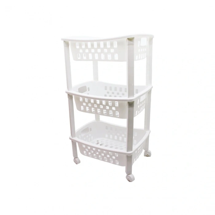 3 KATLI SEPET DÜZENLEYİCİ  - RAF ÜNİTESİ TEKERLEKLİ 400X295X700MM (5047)