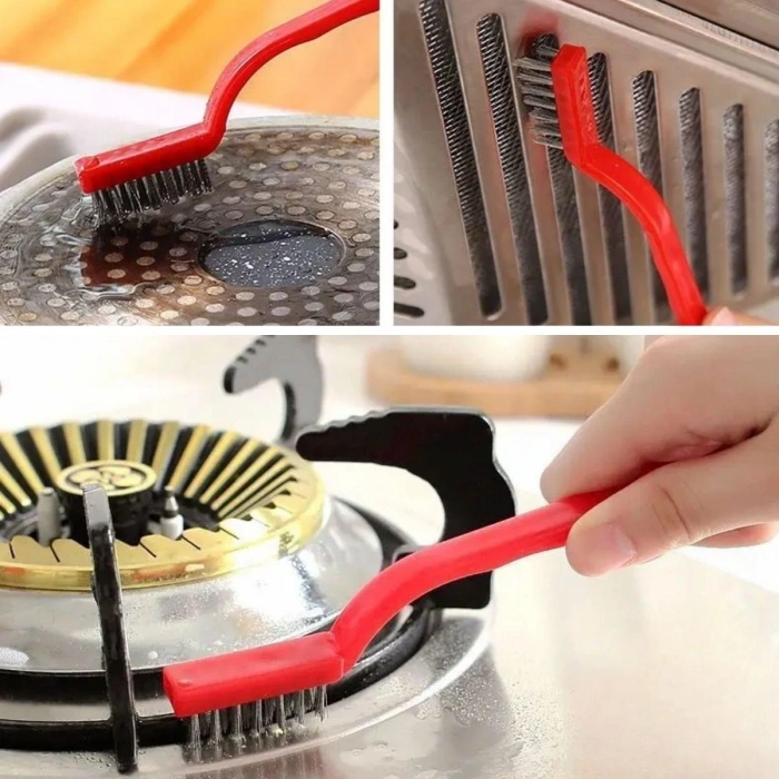 3 lü Detaylı Temizlik Bakır,Demir ve Sert Plastik Tel Fırça (5047)